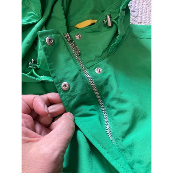 Lands End Women Small Windbreaker Rain Jacket Light Weight Green Hooded - Picture 5 of 7